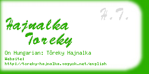 hajnalka toreky business card